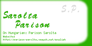 sarolta parison business card